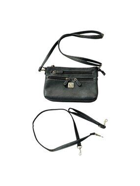 Stone Mountain Gray 4-Bagger Crossbody Wristlet Purse Multi Zip 9"